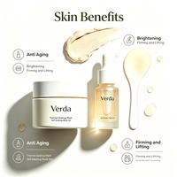 Kit de Masque Facial Auto-Chauffant Minéral Anti-Âge Éclaircissant et Raffermissant avec Sérum Activateur Thermique SPA Marque Privée