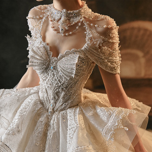 Jancember ชุดแต่งงานเจ้าสาวผ้าโปร่งสำหรับผู้หญิงสวยเก๋ LSMX020 - Product Image 2