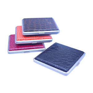 <span class=keywords><strong>Paquet</strong></span> de 20 à la mode étui à cigarettes en métal en <span class=keywords><strong>cuir</strong></span> noir étui à cigarettes en <span class=keywords><strong>cuir</strong></span> Pu - Product Image 5