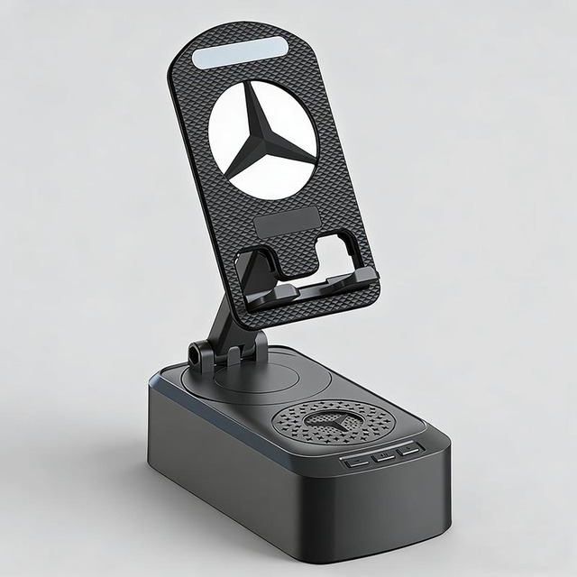 Hot Selling 3-In-1 Mobile Power Bank BT Speaker Power Bank Foldable Lazy Desktop Holder Stand Loudspeaker