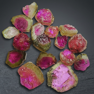 Lote de 17 Turmalinas Naturales de Color Bio, 13-22mm, Tamaño Libre, 177 Quilates, Piedras Sueltas, Gemas en Bruto de África para Joyería - Product Image 2