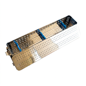 Boîte de stérilisation pour endoscopes métalliques, conteneur perforé pour instruments chirurgicaux, étui manuel réutilisable - Product Image 1