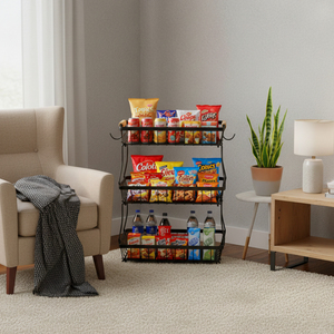 Cestino per <span class=keywords><strong>Frutta</strong></span> a 3 Livelli Fluxry per Esposizione da Tavola, Portafrutta Smontabile, Organizzatore per <span class=keywords><strong>Frutta</strong></span> e Verdura - Product Image 5