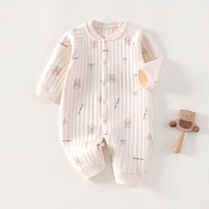 Tutina in Cotone per Neonati Kaka Bear, Manica Lunga, Comoda, per Primavera e Autunno, Pagliaccetto Intero per Bambini - Product Image 2