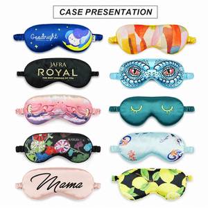 หน้ากากปิดตาผ้าซาตินโลโก้สั่งทำ ปรับได้ สองด้าน สำหรับนอนหลับ - Product Image 4