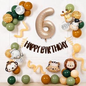 Kit de guirlande de ballons numérotés en gros, ensemble de ballons en aluminium pour enfants, <span class=keywords><strong>décoration</strong></span> de fond pour <span class=keywords><strong>anniversaire</strong></span> de <span class=keywords><strong>1</strong></span> à 9 ans et fête prénatale - Product Image 4
