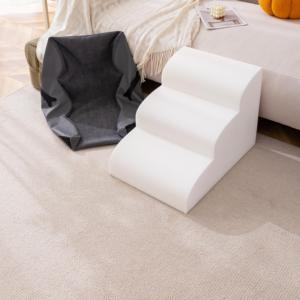 कुत्तों और बिल्लियों के लिए आधुनिक कपड़े पालतू सीढ़ी सीढ़ियाँ-उच्च बिस्तरों के लिए हल्के टिकाऊ समायोज्य - Product Image 3