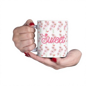 Mug en céramique grès blanc brillant classique pour sublimation, impression par transfert à chaud, portable, pour fêtes, vente en gros, logo personnalisé - Product Image 1