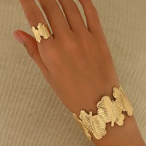 Conjunto de Joyería de Alta Gama para Mujer, Estilo Europeo Americano, Brazalete de Hoja Metálica, Combinable con Todo, para Oficina, a la Moda, BAZAR - Product Image 2