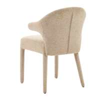 Bouclé-Stoff Moderner Umweltfreundlicher Umarmungsstuhl Gepolsterter Sessel Hochelastischer Schwamm Metallbeine für Zuhause Esszimmer Café Schlafzimmer