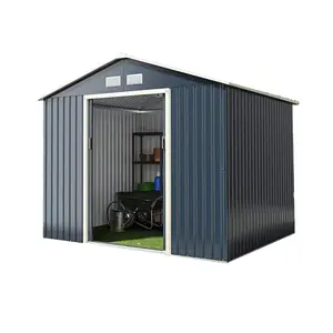 Huiding Custom Garden Metal Apex Storage Shed Outdoor House 8x10