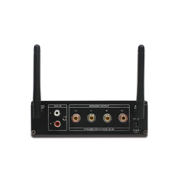 Upgraded!!  Mini Audio Amplifier 2*60W with HDM1, WiFi, Bluet-ooth, Fiber Optic, Support Spotify, Airplay, Alexa