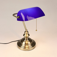 Zhongshan Supply Lampe de bureau de lecture en verre LED de conception simple européenne pour la salle de réunion d'étude Villa Fashion Retro Table Light