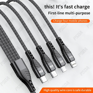 100W 4 en 1 para teléfono 16 66W Cable <span class=keywords><strong>DE</strong></span> DATOS Micro USB C Cable para Xiaomi Samsung <span class=keywords><strong>OPPO</strong></span> Huawei Cable <span class=keywords><strong>de</strong></span> <span class=keywords><strong>carga</strong></span> rápida - Product Image 5
