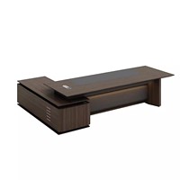 Ensemble élégant de bureau et de chaise de direction, bureau de patron de luxe haut de gamme, bureau de PDG, bureau de direction moderne et simple