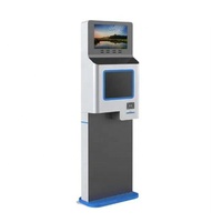 Machine de commande automatique de 21,5 pouces avec imprimante de tickets et système de paiement par carte de crédit Kiosque en libre-service extérieur