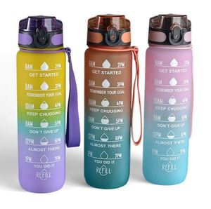 Botol Minum Waterfles Eco Friendly New <b>Plastics</b> Waterbottle Factory Sports 1L Motivational Water Bottle - Product Image 4