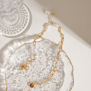 Tobillera de Mujer Estilo Bohemia Chapada en Oro con Cadena de Perlas de Imitación, Joyería para Bodas - Product Image 6
