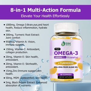 Private Label Vegan Omega 3 Softgels Further Enhances Function Bone Strength Powerful Antioxidant Skin Health - Product Image 3
