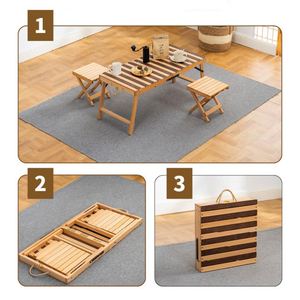 Customized Camping Table Wooden Tourist Folding Table Portable Outdoor Picnic Barbecue Simple Camping Table - Product Image 2