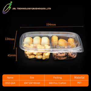 Plastica <span class=keywords><strong>trasparente</strong></span> 2 3 4 scomparti contenitore <span class=keywords><strong>per</strong></span> <span class=keywords><strong>alimenti</strong></span> interno PET usa e getta <span class=keywords><strong>trasparente</strong></span> Dessert Snack PASTRI scatola di imballaggio di frutta <span class=keywords><strong>con</strong></span> <span class=keywords><strong>coperchio</strong></span> - Product Image 5