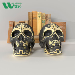 Decoración de calaveras de resina para interiores, decoración de Halloween, duradera para adultos - Product Image 1