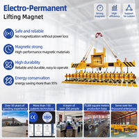 Lève-charge magnétique électro-permanent pour grue, à commande groupée multi-unités en usine, pour levage combiné de plaques d'acier, taille et tonnage personnalisables