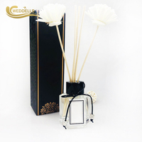 Diffuseur de parfum d'ambiance en verre rose doré, bougies parfumées et diffuseurs à bâtonnets