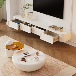Wohnzimmer Neuer Stil Creme Günstige Hochwertige Großhandelspreise Kleine Klare Design Weiße Glas Moderne Couchtische für Zuhause - Product Image 2