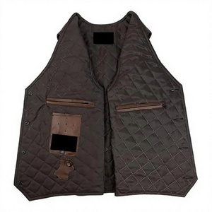 Gilet en cuir véritable pour homme, col mandarin, simple boutonnage, vêtement d'extérieur formel, respirant, couleur unie, longueur standard, hiver - Product Image 4