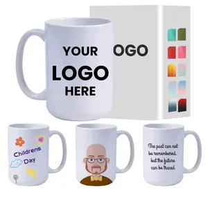 Caneca de café com alça de cerâmica para sublimação, popular, personalizada, barata, por atacado, nórdica, 11 onças, logotipo branco fofo, com alça personalizada