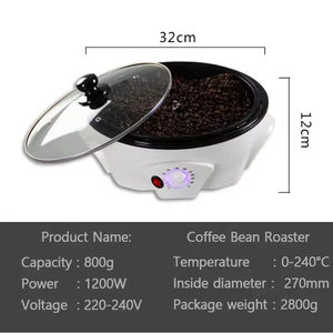 <span class=keywords><strong>Machine</strong></span> de torréfaction électrique automatique pour grains, cacahuètes, maïs soufflé et <span class=keywords><strong>café</strong></span>, avec revêtement antiadhésif, pour usage domestique et professionnel - Product Image 6