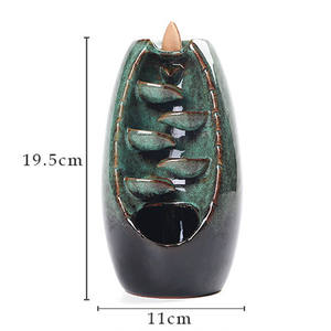 Ywbeyond الصفحة الرئيسية الديكور السيراميك تدفق الظهر مبخرة الدخان شلال ارتجاعي المحمولة مخروط البخور الموقد عصا حامل - Product Image 5