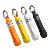 Câbles de données USB-C vers USB-C 2-en-1 avec porte-clés, câble de charge rapide pour téléphone et tablette, idéal pour les voyages, PD240W