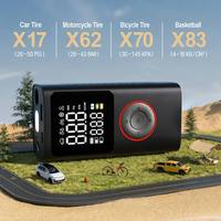 Compresseur d'air sans fil pour voiture, gonfleur de pneus 150 PSI, affichage numérique LED, arrêt automatique pour voiture, moto, vélo