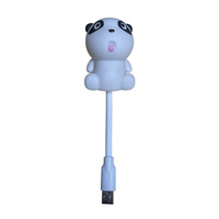 Lampe de bureau mini à commande vocale, ambiance moderne et simple, protection oculaire, lumière douce, panda endormi, USB