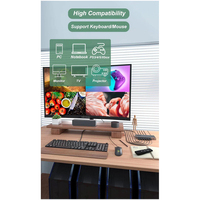 Xput 4x1 4K HD KVM Multiviewer, séparateur d'écran quadruple 4-en-1 avec fonction audio, accessoire audio-vidéo professionnel