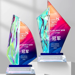 Trofeo di cristallo trofeo di vetro della barca a vela trofei galvanici splendente commemorazione del premio d'onore aziendale - Product Image 2