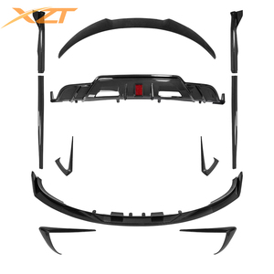Kit aérodynamique aspect carbone, diffuseur arrière, lèvre avant avec éclairage pour <span class=keywords><strong>Tesla</strong></span> <span class=keywords><strong>Model</strong></span> <span class=keywords><strong>3</strong></span> 2018-2023 - Product Image 2