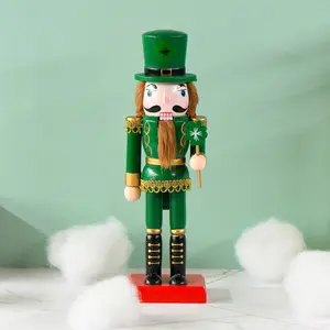 Factory Wholesale Christmas Decoration Nutcracker 25CM Wooden Nutcracker made in china