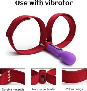 महिलाओं के हाथ-मुक्त खेल समायोज्य बंधन पैर पट्टियों को लोच के साथ लोचदार स्ट्रैप सुरक्षित सेक्स खिलौना - Product Image 5