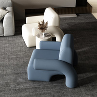 Fauteuil individuel Youhan de designer nordique, moderne et créatif, en tissu, luxe léger, pour salon, chambre, détente, haute densité, usage domestique