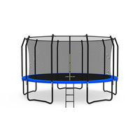 Trampolín Zoshine de 8/10/12/15/16 pies para niños, duradero, de PVC y acero, con red de protección, ecológico, resistente a la intemperie, seguro para niños