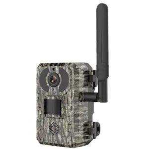 4G LTE Cellular Trail Camera 2K 4MP Image Quality 4W Solar-Powered 7800mAh Battery IP66 Rated Night Vision PIR Motion Detection