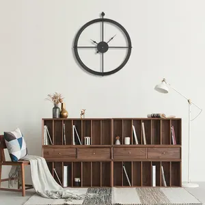 西班牙大尺寸工业风格金属手工艺术时钟挂钟家用装饰装饰时钟