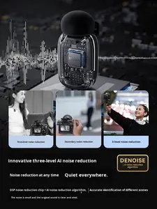 Micrófono Inalámbrico Mini, Tipo Solapa, con Clip para Cuello, para Teléfono Móvil, Transmisión en Vivo, Reducción de Ruido, Sonido Profesional Pequeño - Product Image 4