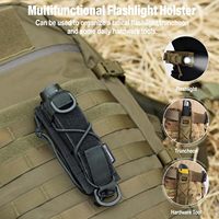 Funda Táctica de Nailon para Linterna, con Correa Individual, para Caza, Camping y Defensa Personal