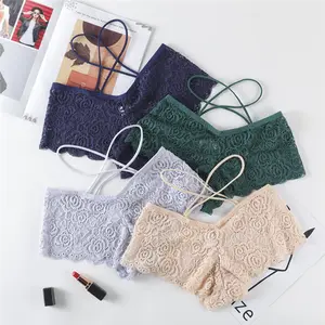 HD011 Wholesale Women's Seamless Thongs Lace Cross strap Panties Women Sexy Lace Ladies For Young Girl