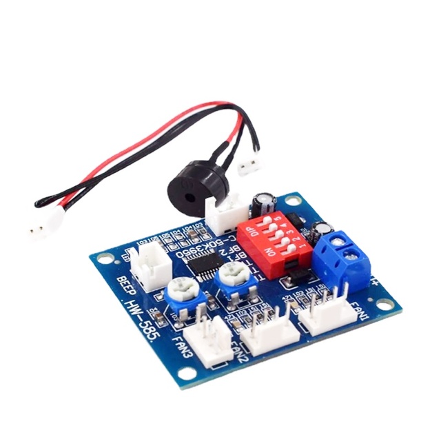 Four-wire PWM fan thermostat computer cooling, fan temperature control module automatic temperature control speed DC 12V