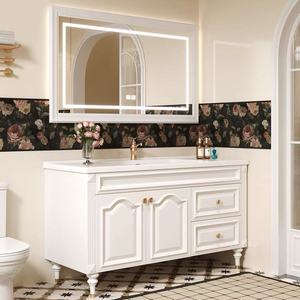 <span class=keywords><strong>Vente</strong></span> directe d'usine d'armoires de salle de bain en bois de luxe moderne, adaptées aux hôtels, appartements, centres commerciaux, écoles - Product Image 2